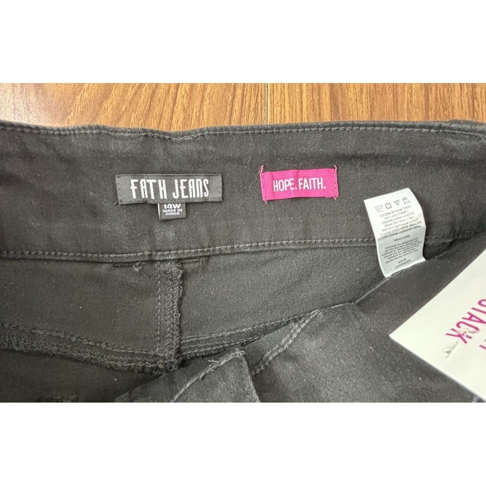 Faith Jeans Women's  Hi Rise Skinny Triple Stack Pants Size 10 Black Stretch - Picture 5 of 8